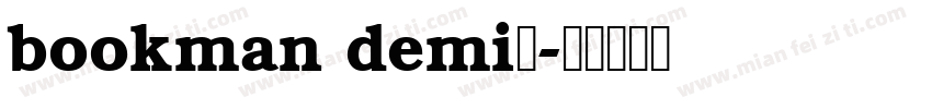 bookman demi字字体转换